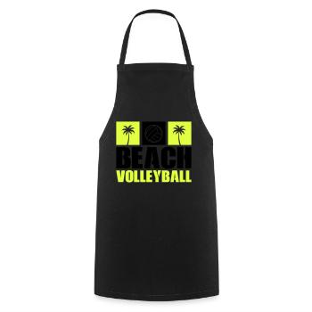Beachvolleyball - Kochschürze - Schwarz - Vorne - AI Model Male 185 dark (185cm)