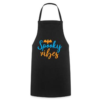 Spooky vibes- halloween humor - Cooking Apron - black - Front - AI Model Male 185 dark (185cm)
