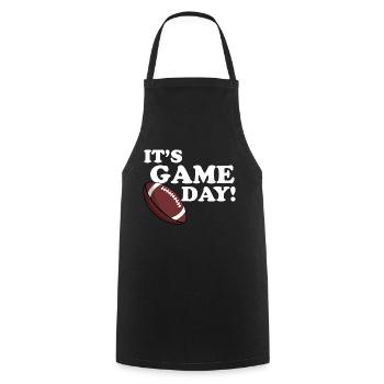 It's Game Day - Cooking Apron - black - Front - AI Model Male 185 dark (185cm)