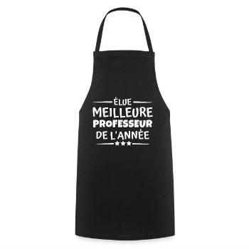 élue meilleure professeur / femme professeur - Tablier de cuisine - noir - Devant - AI Model Male 185 dark (185cm)