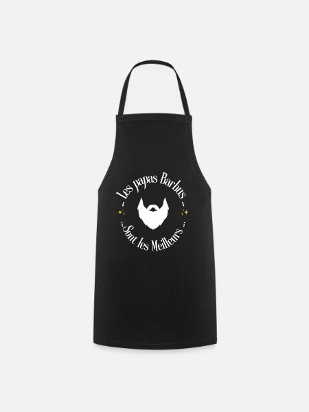Les papas barbus - Tablier de cuisine - noir