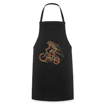 BMX Colorful Paint Graphic Biker Freestyle Racing - Tablier de cuisine - noir - Devant - AI Model Male 185 dark (185cm)
