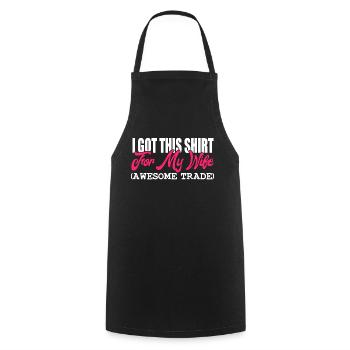 J'ai eu cette chemise (commerce génial) T-shirt - Tablier de cuisine - noir - Devant - AI Model Male 185 dark (185cm)