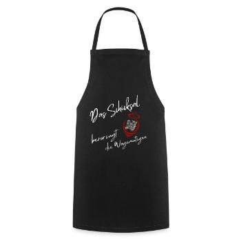 Schicksal bevorzugt die Wagemutigen Unalome Text - Kochschürze - Schwarz - Vorne - AI Model Male 185 dark (185cm)