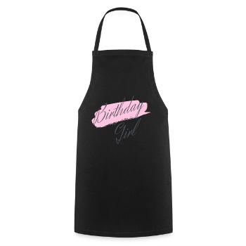 Birthday Girl - Cooking Apron - black - Front - AI Model Male 185 dark (185cm)