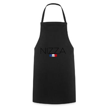 NICE FRANCE HOLIDAY SUMMER PARTY (b) - Cooking Apron - black - Front - AI Model Male 185 dark (185cm)