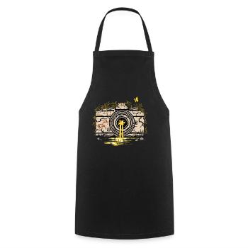 Camera ruins - Cooking Apron - black - Front - AI Model Male 185 dark (185cm)