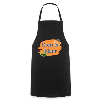Eten is klaar - Kochschürze - Schwarz - Vorne - AI Model Male 185 dark (185cm)