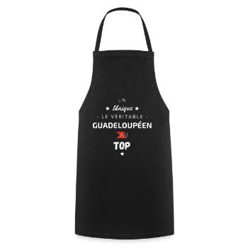 Le véritable Guadeloupéen au top - Tablier de cuisine - noir - Devant - AI Model Male 185 dark (185cm)