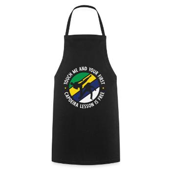 Capoeira - Kochschürze - Schwarz - Vorne - AI Model Male 185 dark (185cm)