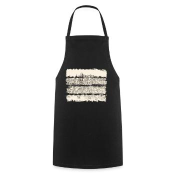 Ville usa illinois america travel états-unis - Tablier de cuisine - noir - Devant - AI Model Male 185 dark (185cm)