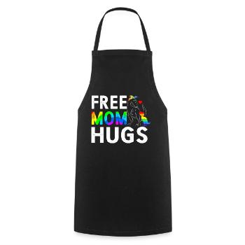 Free Mom Hugs - Kochschürze - Schwarz - Vorne - AI Model Male 185 dark (185cm)