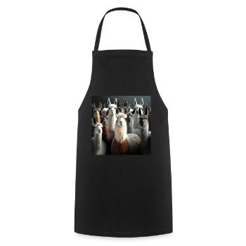 Modèle de lamas - Tablier de cuisine - noir - Devant - AI Model Male 185 dark (185cm)