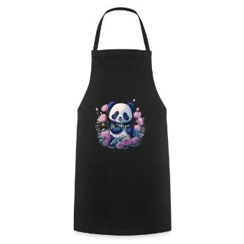 Panda - Cooking Apron - black - Front - AI Model Male 185 dark (185cm)