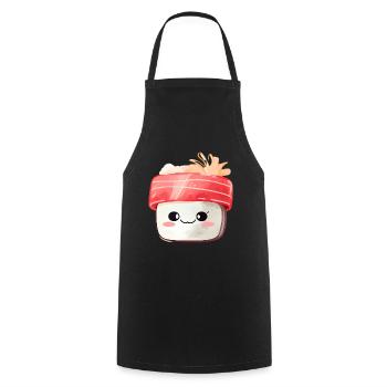 Sushi - Kochschürze - Schwarz - Vorne - AI Model Male 185 dark (185cm)