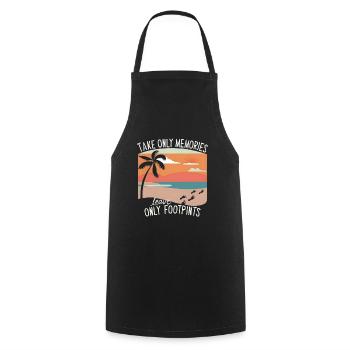 Vacations, travels and travel on the beach Design - Cooking Apron - black - Front - AI Model Male 185 dark (185cm)