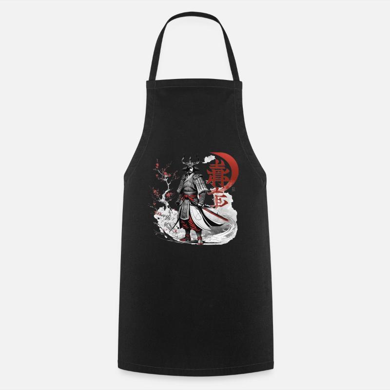 Japanese Samurai - Cooking Apron - black