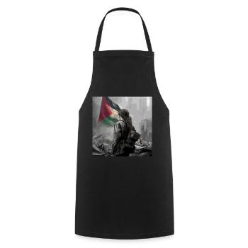 Freedom Free Palestine - Kochschürze - Schwarz - Vorne - AI Model Male 185 dark (185cm)