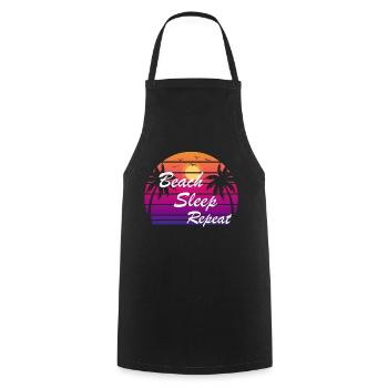 Beach Sleep Repeat 2 - Tablier de cuisine - noir - Devant - AI Model Male 185 dark (185cm)
