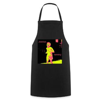 Jogger, man addicted to running - Cooking Apron - black - Front - AI Model Male 185 dark (185cm)