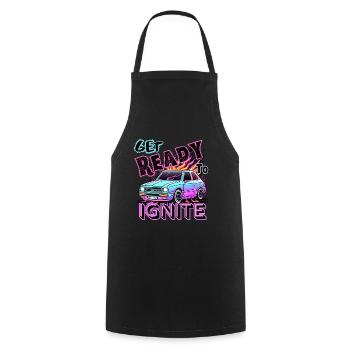 Préparez-vous à commencer - Tablier de cuisine - noir - Devant - AI Model Male 185 dark (185cm)