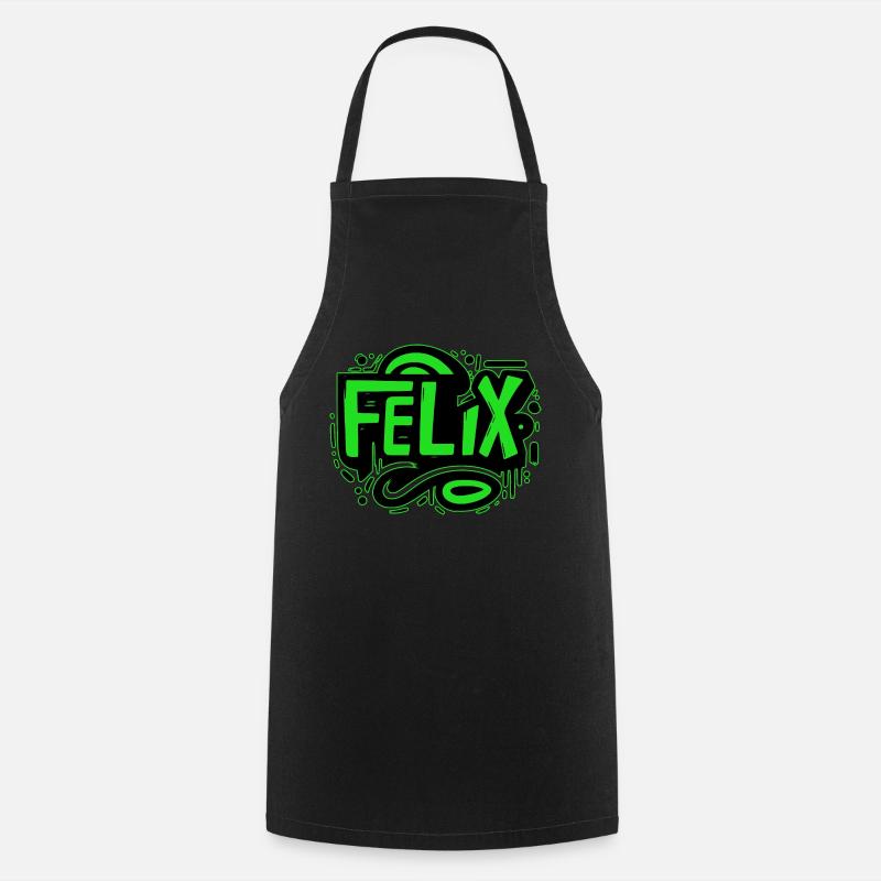 Felix Name Graffiti grün - Kochschürze - Schwarz