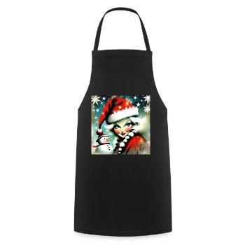 Joyeux Noel #15 - Tablier de cuisine - noir - Devant - AI Model Male 185 dark (185cm)