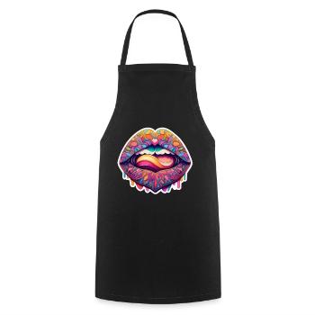 Lips are loving you - Kochschürze - Schwarz - Vorne - AI Model Male 185 dark (185cm)
