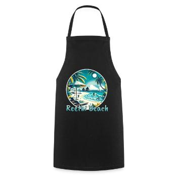 Reethi Beach Maldives Sunset - Cooking Apron - black - Front - AI Model Male 185 dark (185cm)