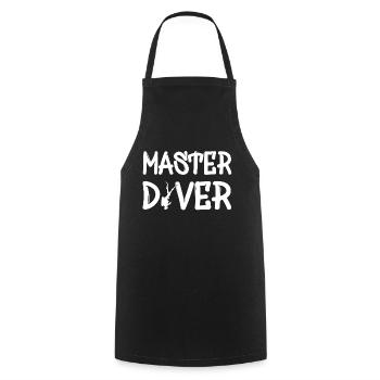 Master Diver - Kochschürze - Schwarz - Vorne - AI Model Male 185 dark (185cm)