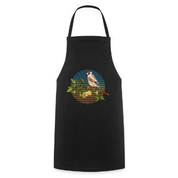 Oiseau coloré - Tablier de cuisine - noir - Devant - AI Model Male 185 dark (185cm)