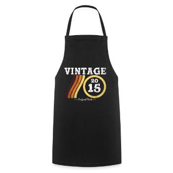 Jahrgang 2015 - Classic Limited Edition Retro 9 - Kochschürze - Schwarz - Vorne - AI Model Male 185 dark (185cm)