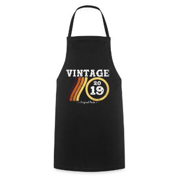 Millésime 2019 Édition Limitée Classique Rétro 5 - Tablier de cuisine - noir - Devant - AI Model Male 185 dark (185cm)