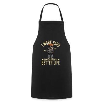 Dog Dogs Funny Saying - Cooking Apron - black - Front - AI Model Male 185 dark (185cm)