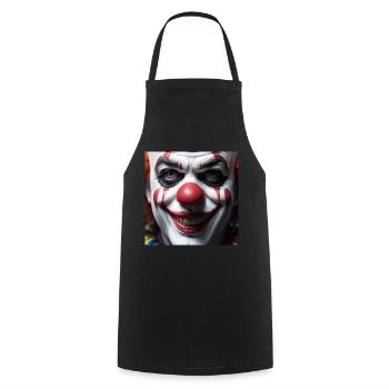 Clown Clownsgesicht karneval Fasching - Kochschürze - Schwarz - Vorne - AI Model Male 185 dark (185cm)