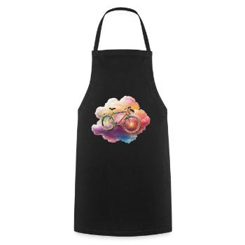 Holy Cloud Bike - Cooking Apron - black - Front - AI Model Male 185 dark (185cm)