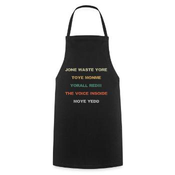 JONE WASTE YORE TOYE MONME YORALL REDIII LA VOIX - Tablier de cuisine - noir - Devant - AI Model Male 185 dark (185cm)