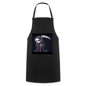 The Grim Reaper - Cooking Apron - black - Front - AI Model Male 185 dark (185cm)