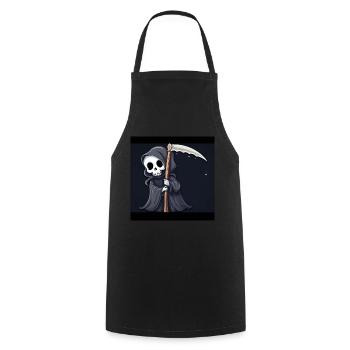 The Grim Reaper - Cooking Apron - black - Front - AI Model Male 185 dark (185cm)