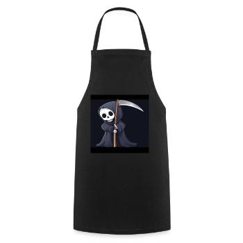 The Grim Reaper - Cooking Apron - black - Front - AI Model Male 185 dark (185cm)