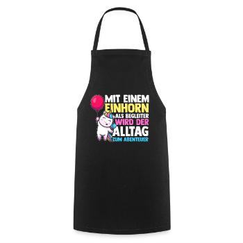 Licorne - Tablier de cuisine - noir - Devant - AI Model Male 185 dark (185cm)