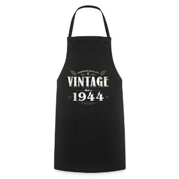 80 Years Old Vintage 1944 Limited Edition 80th - Cooking Apron - black - Front - AI Model Male 185 dark (185cm)