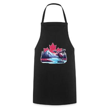 Canada 22 - Cooking Apron - black - Front - AI Model Male 185 dark (185cm)