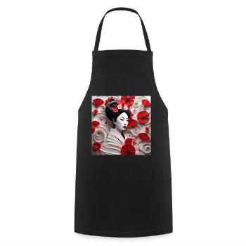 Asian Beauty #11 - Tablier de cuisine - noir - Devant - AI Model Male 185 dark (185cm)