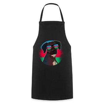 Azerbaijan - Cooking Apron - black - Front - AI Model Male 185 dark (185cm)