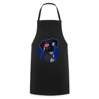Falkland Islands - Cooking Apron - black - Front - AI Model Male 185 dark (185cm)