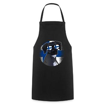 Finlande - Tablier de cuisine - noir - Devant - AI Model Male 185 dark (185cm)