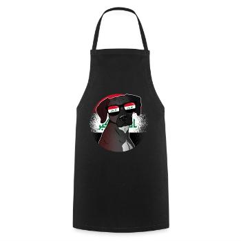 Iraq - Cooking Apron - black - Front - AI Model Male 185 dark (185cm)