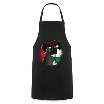 Palestine - Cooking Apron - black - Front - AI Model Male 185 dark (185cm)