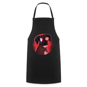 Wallis et Futuna - Tablier de cuisine - noir - Devant - AI Model Male 185 dark (185cm)